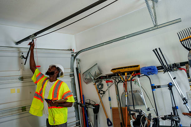 Professional Garage Door Roller Replacement technician working in Cabarrus County County, NC
